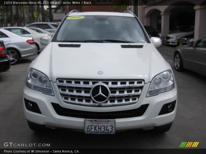 Arctic White / Black 2009 Mercedes-Benz ML 350 4Matic