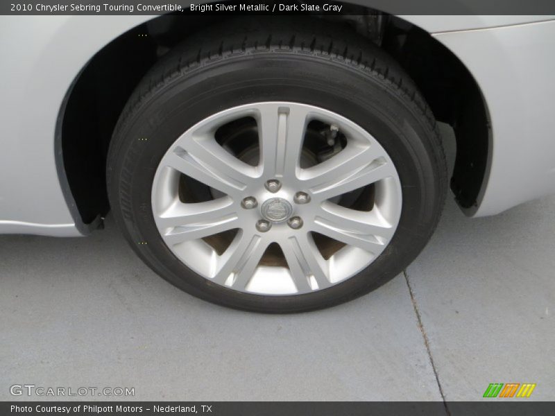 Bright Silver Metallic / Dark Slate Gray 2010 Chrysler Sebring Touring Convertible