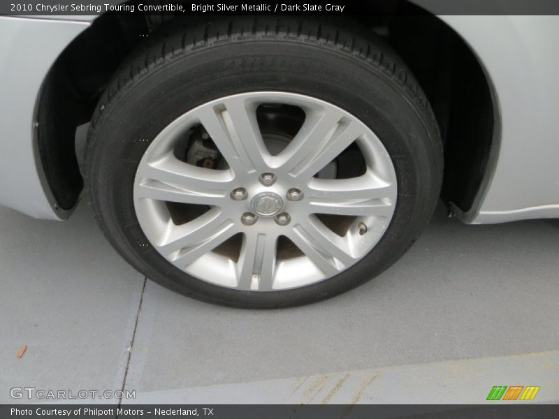 Bright Silver Metallic / Dark Slate Gray 2010 Chrysler Sebring Touring Convertible