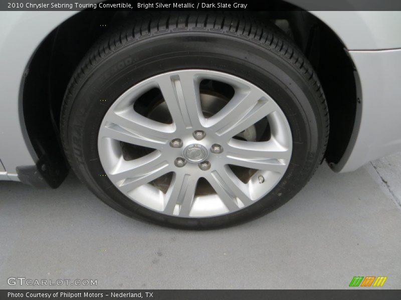 Bright Silver Metallic / Dark Slate Gray 2010 Chrysler Sebring Touring Convertible