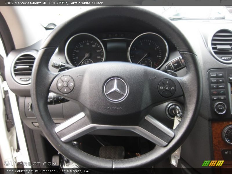 Arctic White / Black 2009 Mercedes-Benz ML 350 4Matic