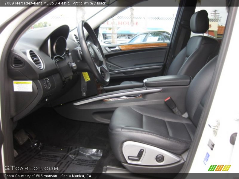 Arctic White / Black 2009 Mercedes-Benz ML 350 4Matic