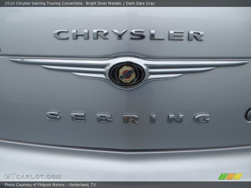Bright Silver Metallic / Dark Slate Gray 2010 Chrysler Sebring Touring Convertible
