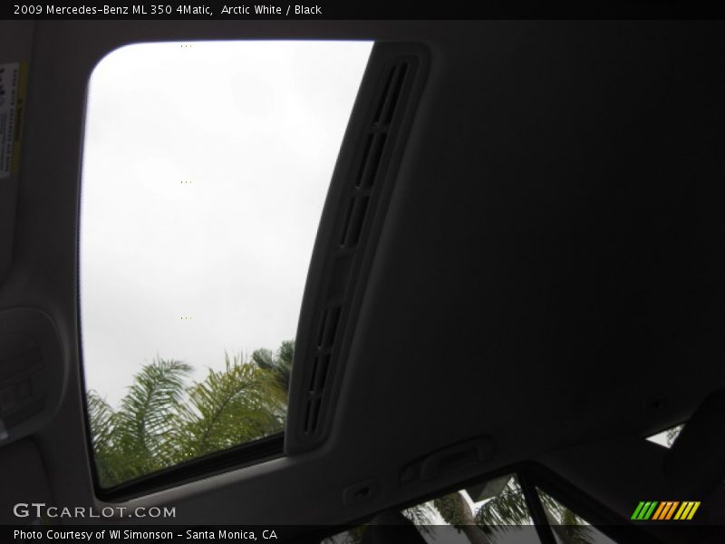 Arctic White / Black 2009 Mercedes-Benz ML 350 4Matic