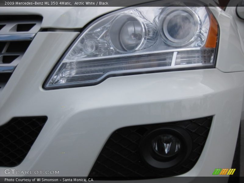 Arctic White / Black 2009 Mercedes-Benz ML 350 4Matic