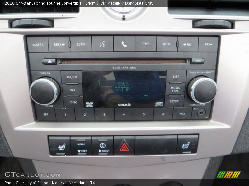 Bright Silver Metallic / Dark Slate Gray 2010 Chrysler Sebring Touring Convertible