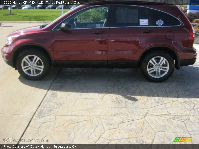 Tango Red Pearl / Gray 2010 Honda CR-V EX AWD