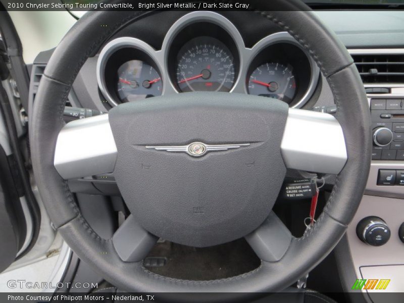 Bright Silver Metallic / Dark Slate Gray 2010 Chrysler Sebring Touring Convertible