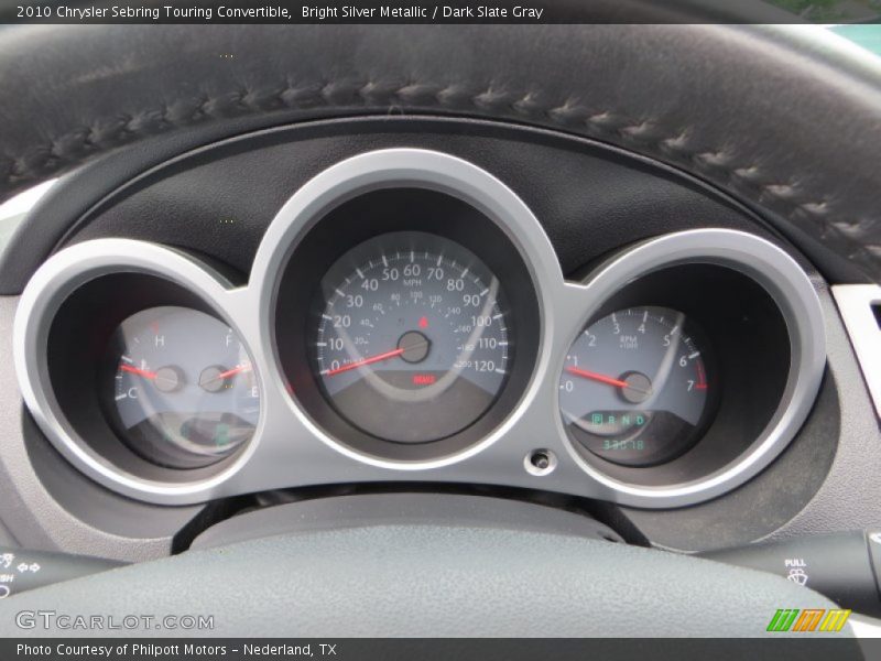 Bright Silver Metallic / Dark Slate Gray 2010 Chrysler Sebring Touring Convertible