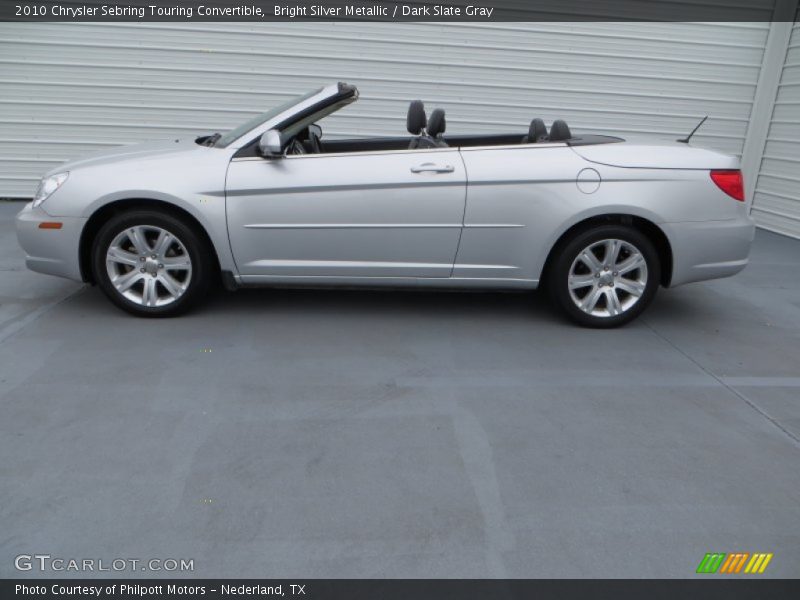 Bright Silver Metallic / Dark Slate Gray 2010 Chrysler Sebring Touring Convertible