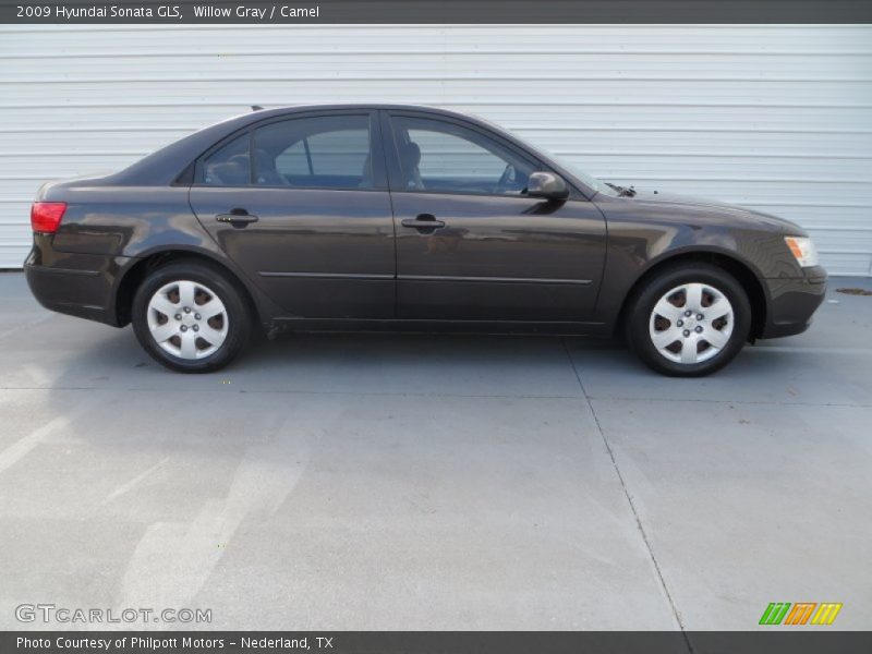 Willow Gray / Camel 2009 Hyundai Sonata GLS