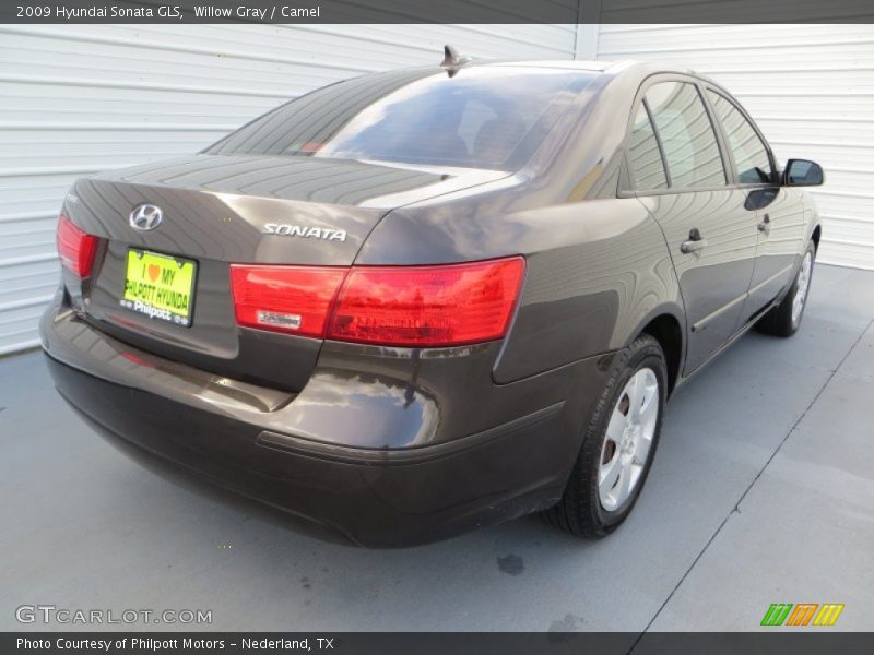 Willow Gray / Camel 2009 Hyundai Sonata GLS