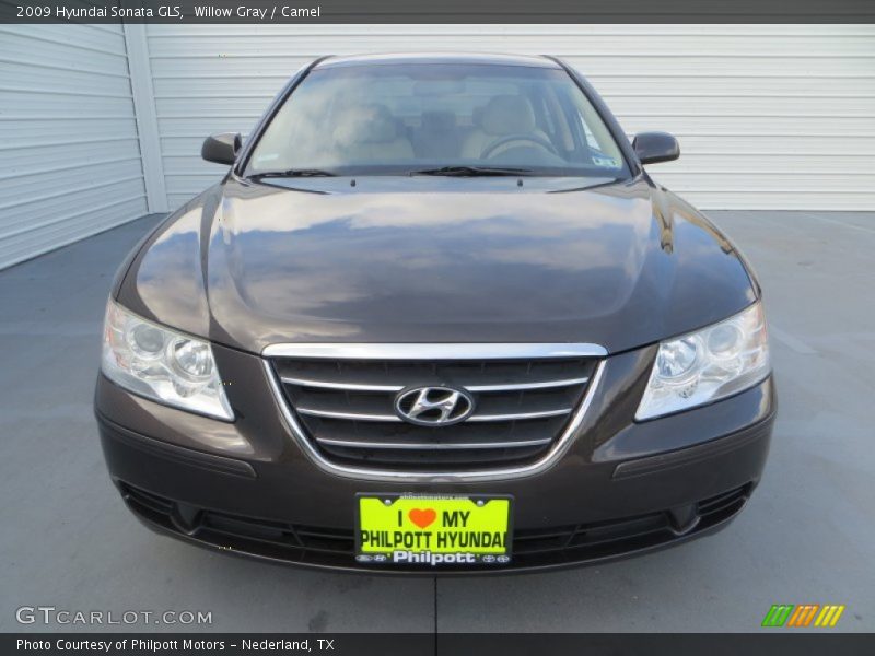 Willow Gray / Camel 2009 Hyundai Sonata GLS