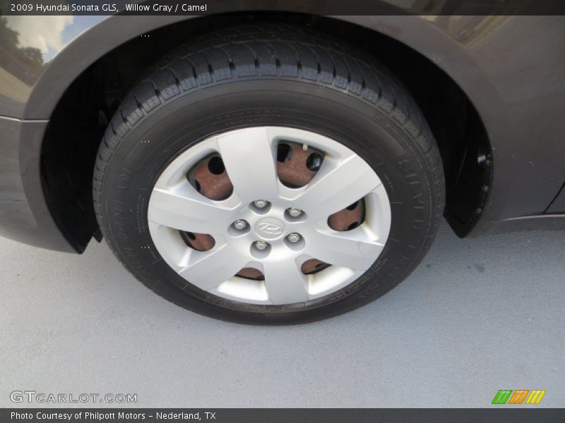 Willow Gray / Camel 2009 Hyundai Sonata GLS