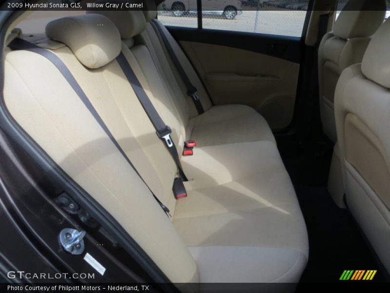 Willow Gray / Camel 2009 Hyundai Sonata GLS