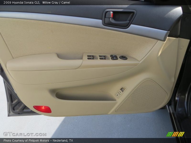 Willow Gray / Camel 2009 Hyundai Sonata GLS