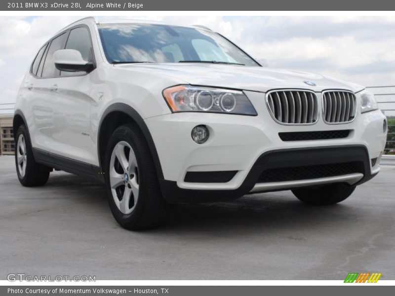 Alpine White / Beige 2011 BMW X3 xDrive 28i