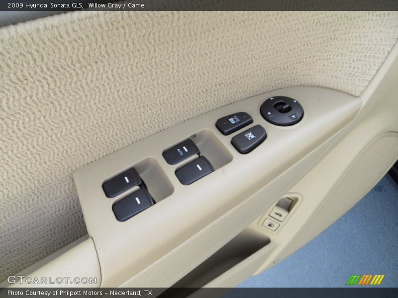 Willow Gray / Camel 2009 Hyundai Sonata GLS