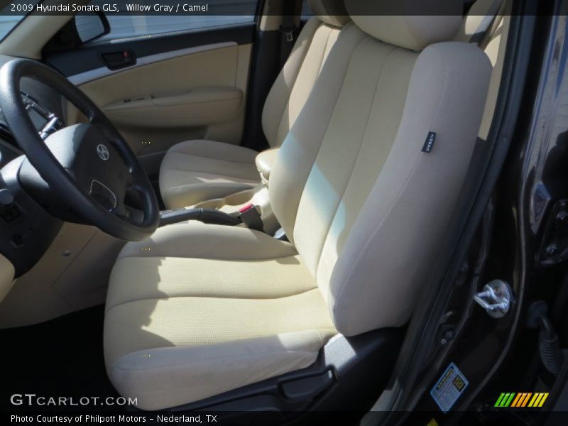 Willow Gray / Camel 2009 Hyundai Sonata GLS
