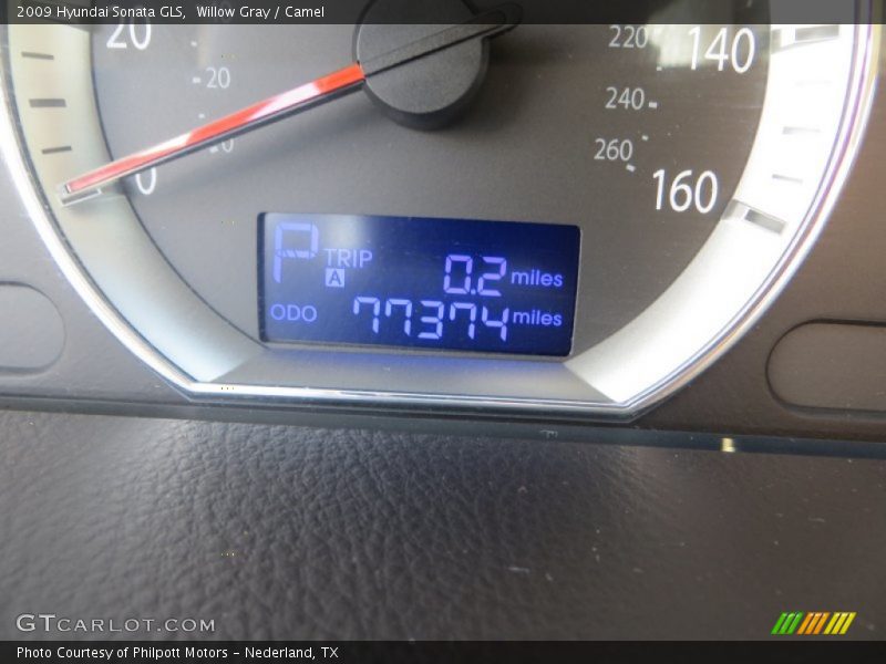 Willow Gray / Camel 2009 Hyundai Sonata GLS