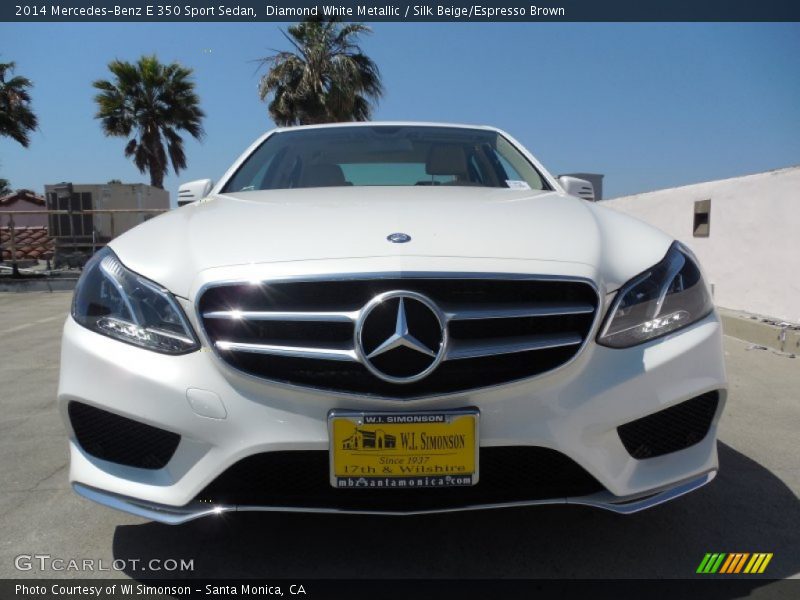 Diamond White Metallic / Silk Beige/Espresso Brown 2014 Mercedes-Benz E 350 Sport Sedan