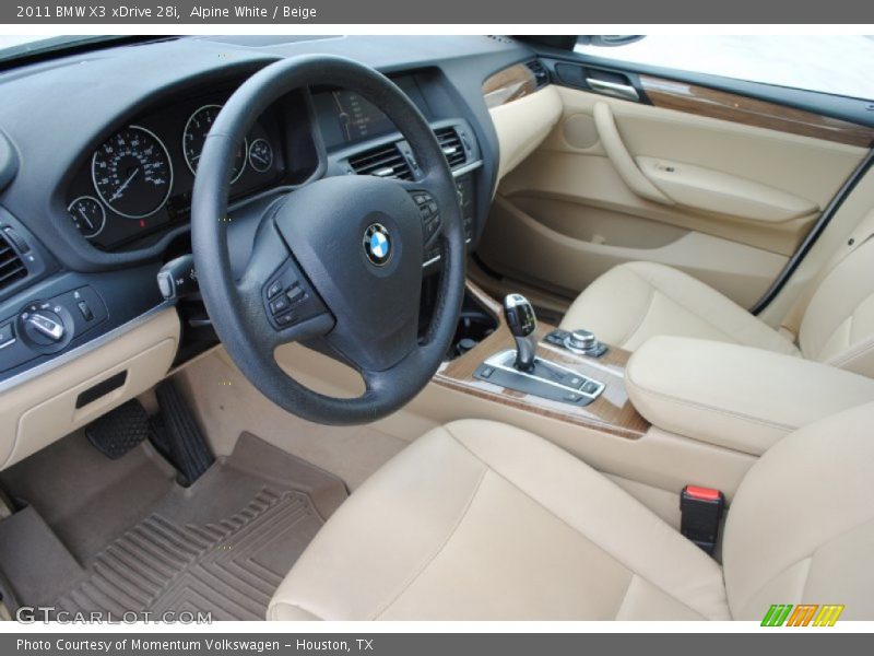 Alpine White / Beige 2011 BMW X3 xDrive 28i