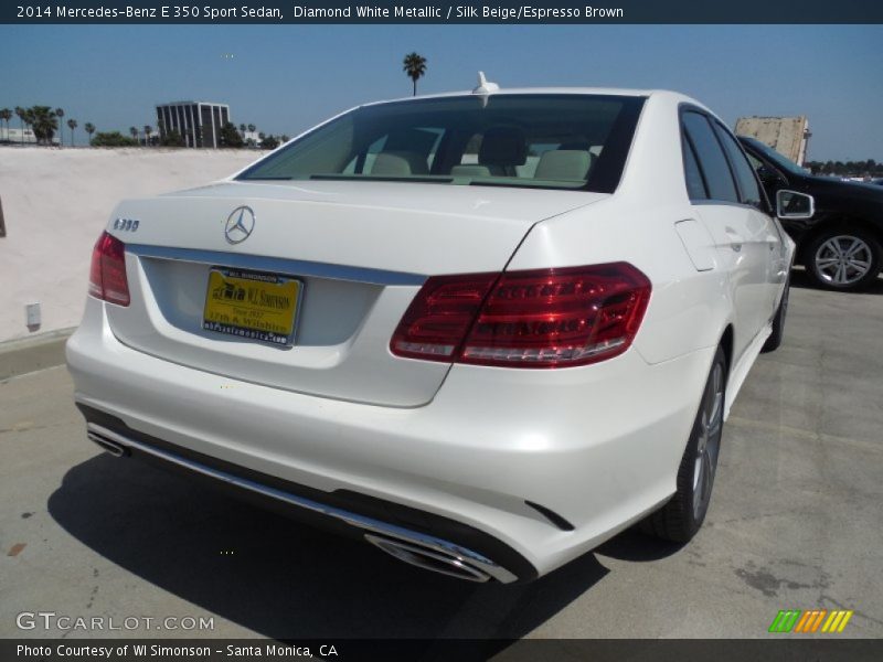 Diamond White Metallic / Silk Beige/Espresso Brown 2014 Mercedes-Benz E 350 Sport Sedan