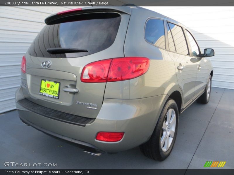 Natural Khaki Green / Beige 2008 Hyundai Santa Fe Limited