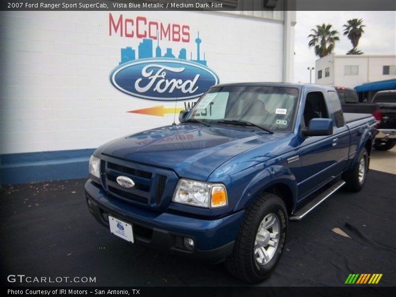 Vista Blue Metallic / Medium Dark Flint 2007 Ford Ranger Sport SuperCab