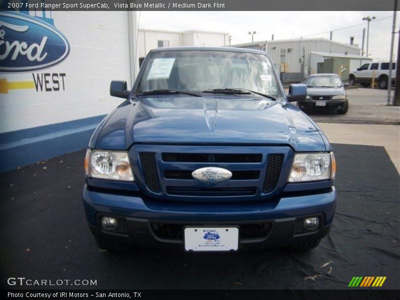 Vista Blue Metallic / Medium Dark Flint 2007 Ford Ranger Sport SuperCab