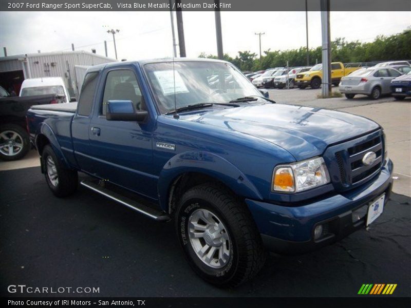 Vista Blue Metallic / Medium Dark Flint 2007 Ford Ranger Sport SuperCab