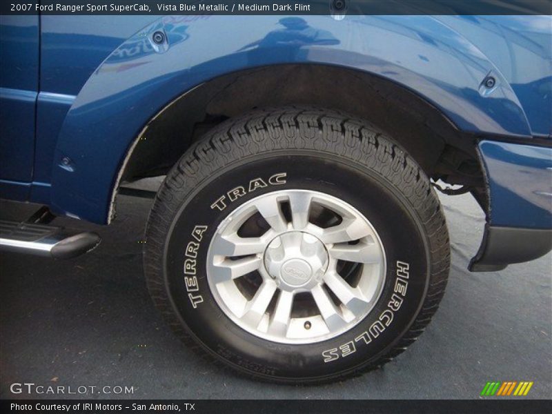 Vista Blue Metallic / Medium Dark Flint 2007 Ford Ranger Sport SuperCab