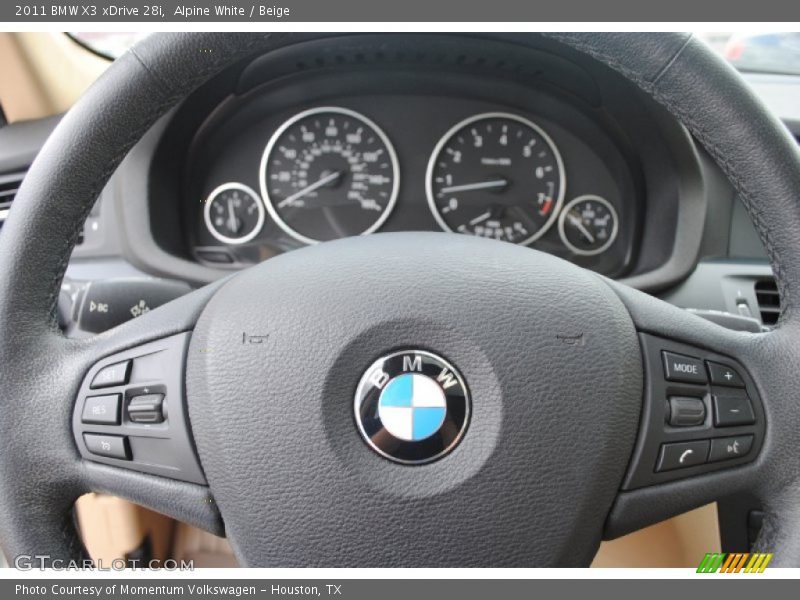 Alpine White / Beige 2011 BMW X3 xDrive 28i