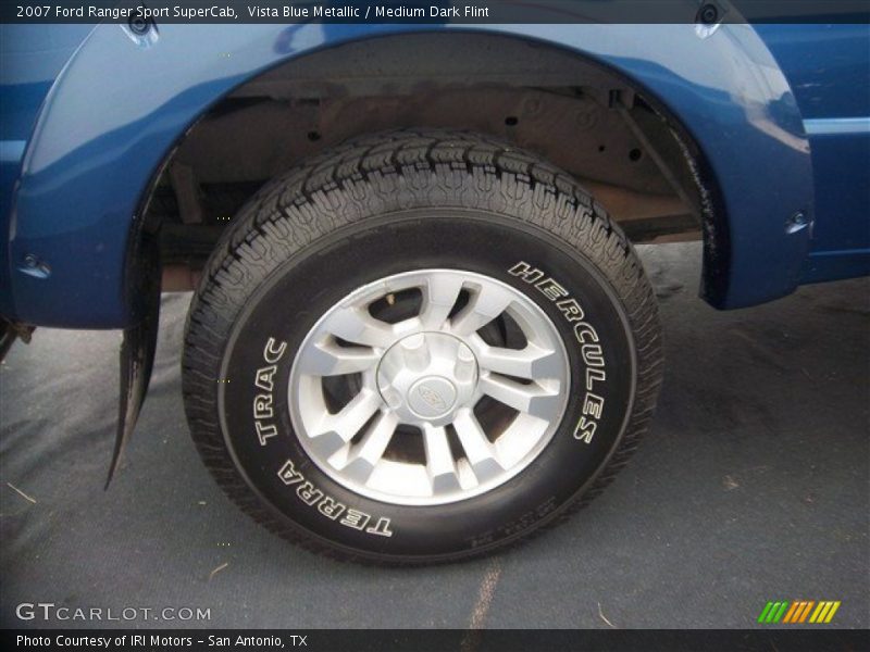 Vista Blue Metallic / Medium Dark Flint 2007 Ford Ranger Sport SuperCab