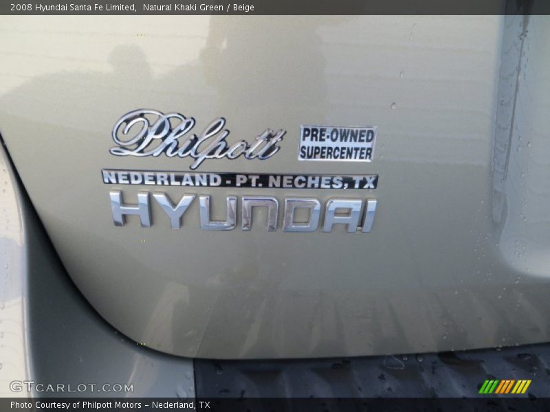 Natural Khaki Green / Beige 2008 Hyundai Santa Fe Limited