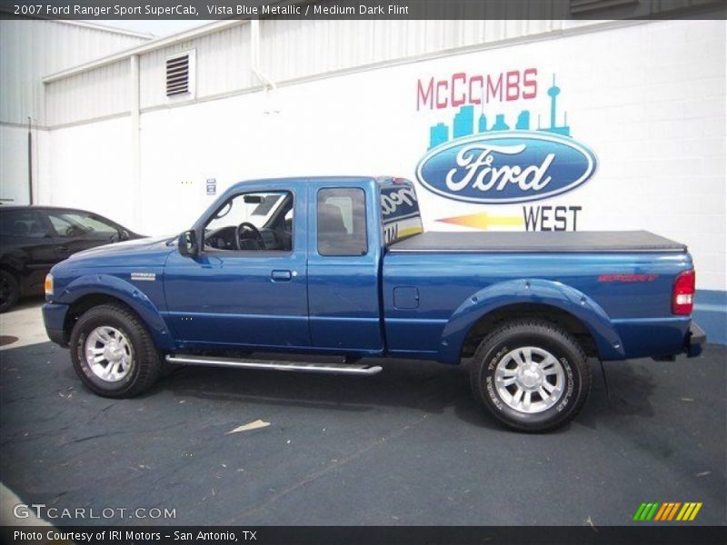 Vista Blue Metallic / Medium Dark Flint 2007 Ford Ranger Sport SuperCab