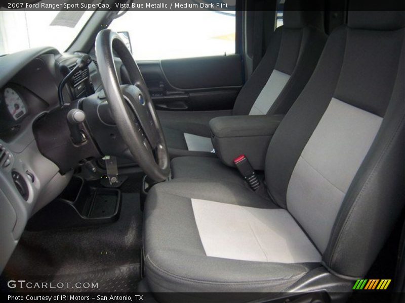 Vista Blue Metallic / Medium Dark Flint 2007 Ford Ranger Sport SuperCab