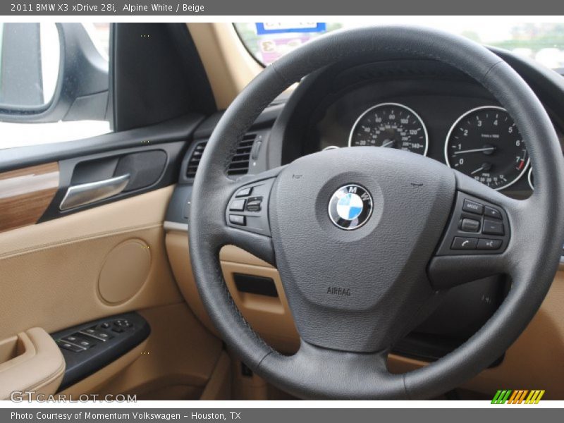 Alpine White / Beige 2011 BMW X3 xDrive 28i