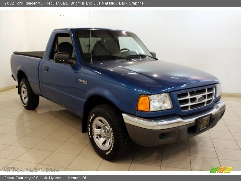 Bright Island Blue Metallic / Dark Graphite 2002 Ford Ranger XLT Regular Cab