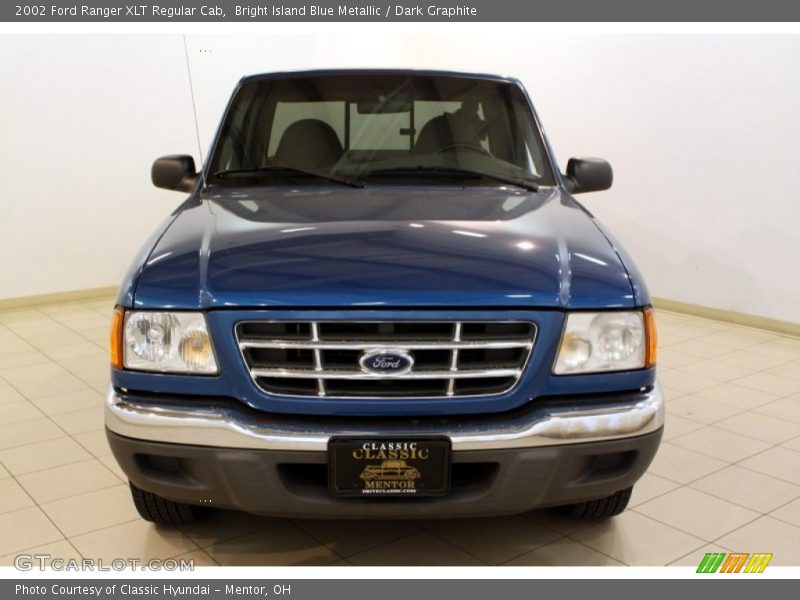 Bright Island Blue Metallic / Dark Graphite 2002 Ford Ranger XLT Regular Cab