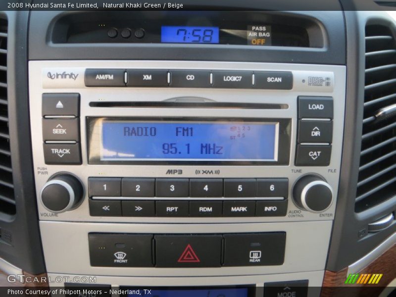 Natural Khaki Green / Beige 2008 Hyundai Santa Fe Limited