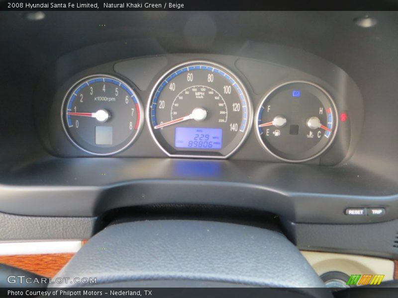 Natural Khaki Green / Beige 2008 Hyundai Santa Fe Limited