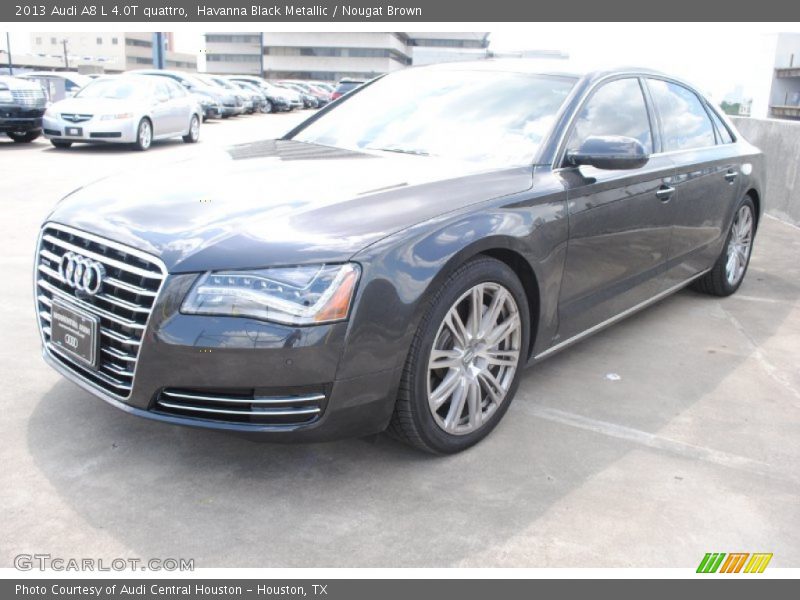 Havanna Black Metallic / Nougat Brown 2013 Audi A8 L 4.0T quattro