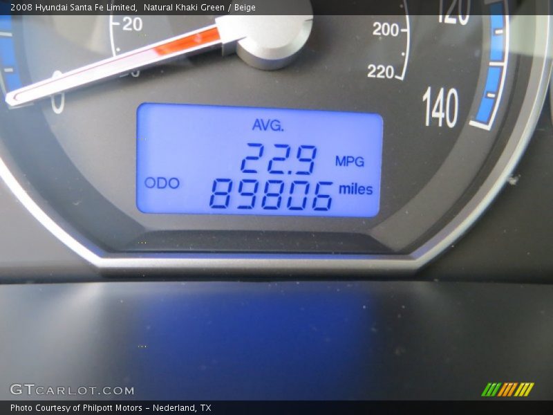 Natural Khaki Green / Beige 2008 Hyundai Santa Fe Limited