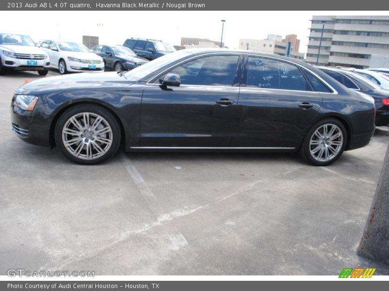 Havanna Black Metallic / Nougat Brown 2013 Audi A8 L 4.0T quattro