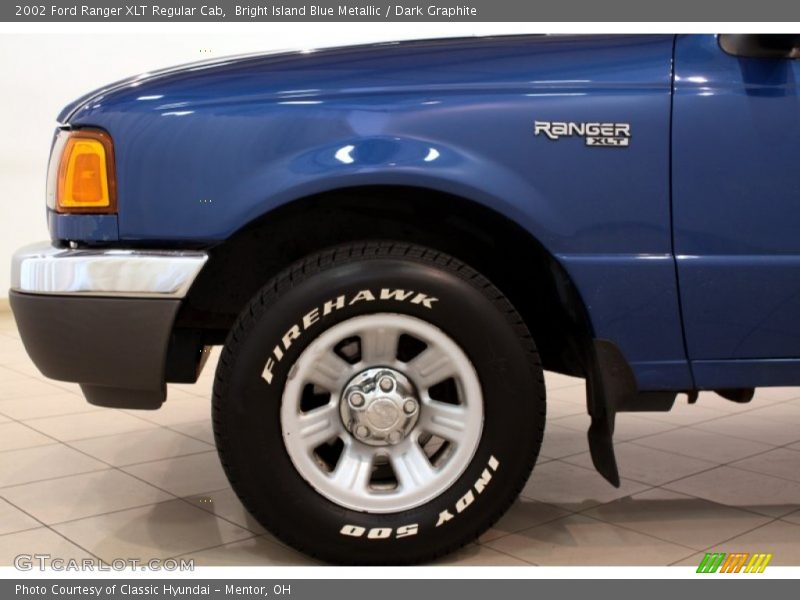 Bright Island Blue Metallic / Dark Graphite 2002 Ford Ranger XLT Regular Cab