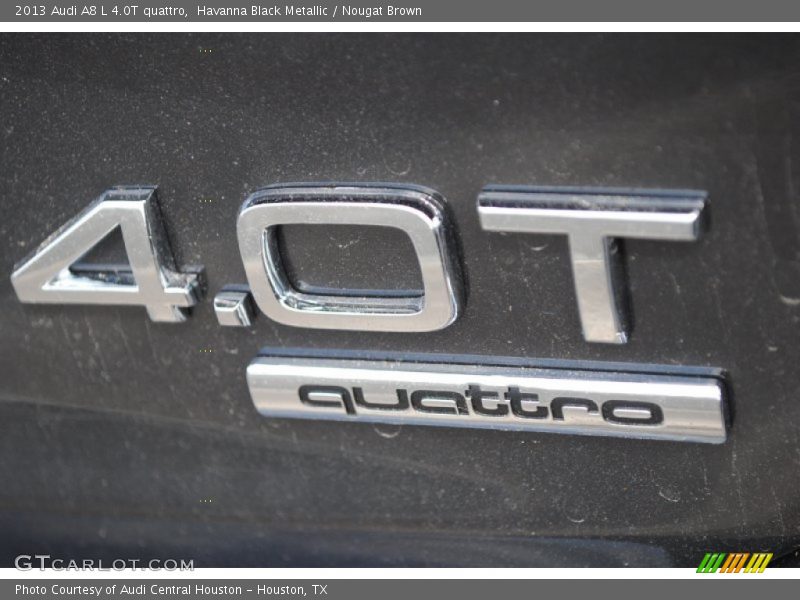 Havanna Black Metallic / Nougat Brown 2013 Audi A8 L 4.0T quattro