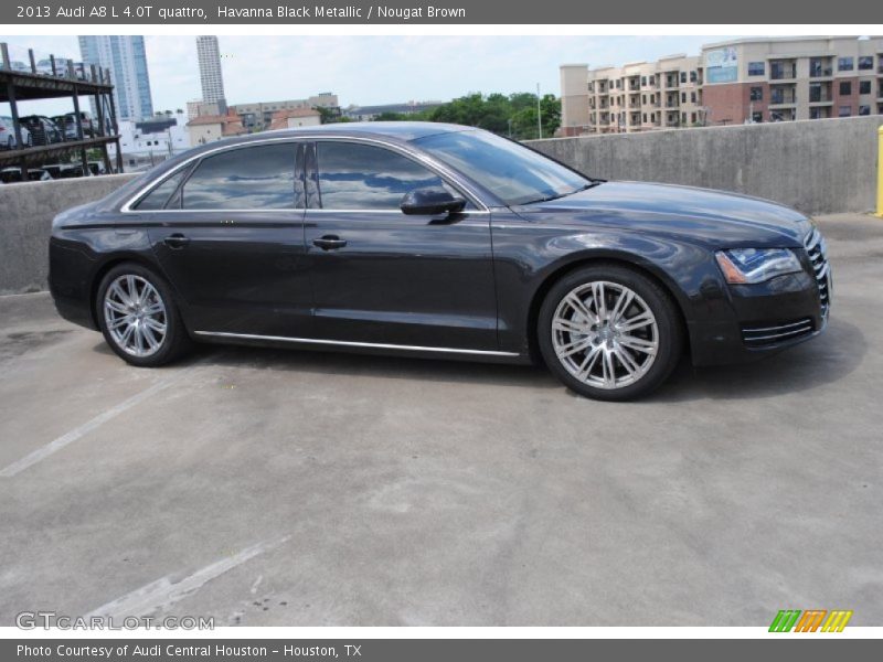 Havanna Black Metallic / Nougat Brown 2013 Audi A8 L 4.0T quattro