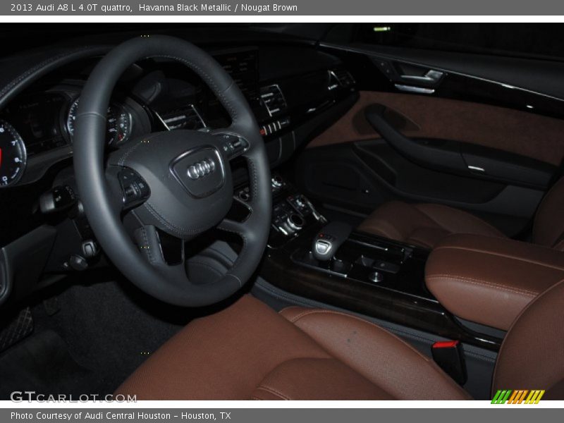 Havanna Black Metallic / Nougat Brown 2013 Audi A8 L 4.0T quattro