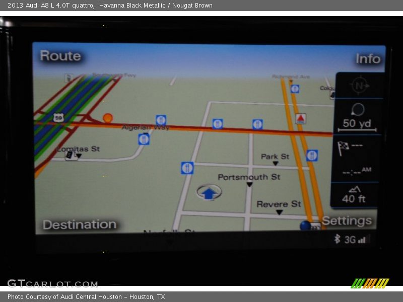 Havanna Black Metallic / Nougat Brown 2013 Audi A8 L 4.0T quattro